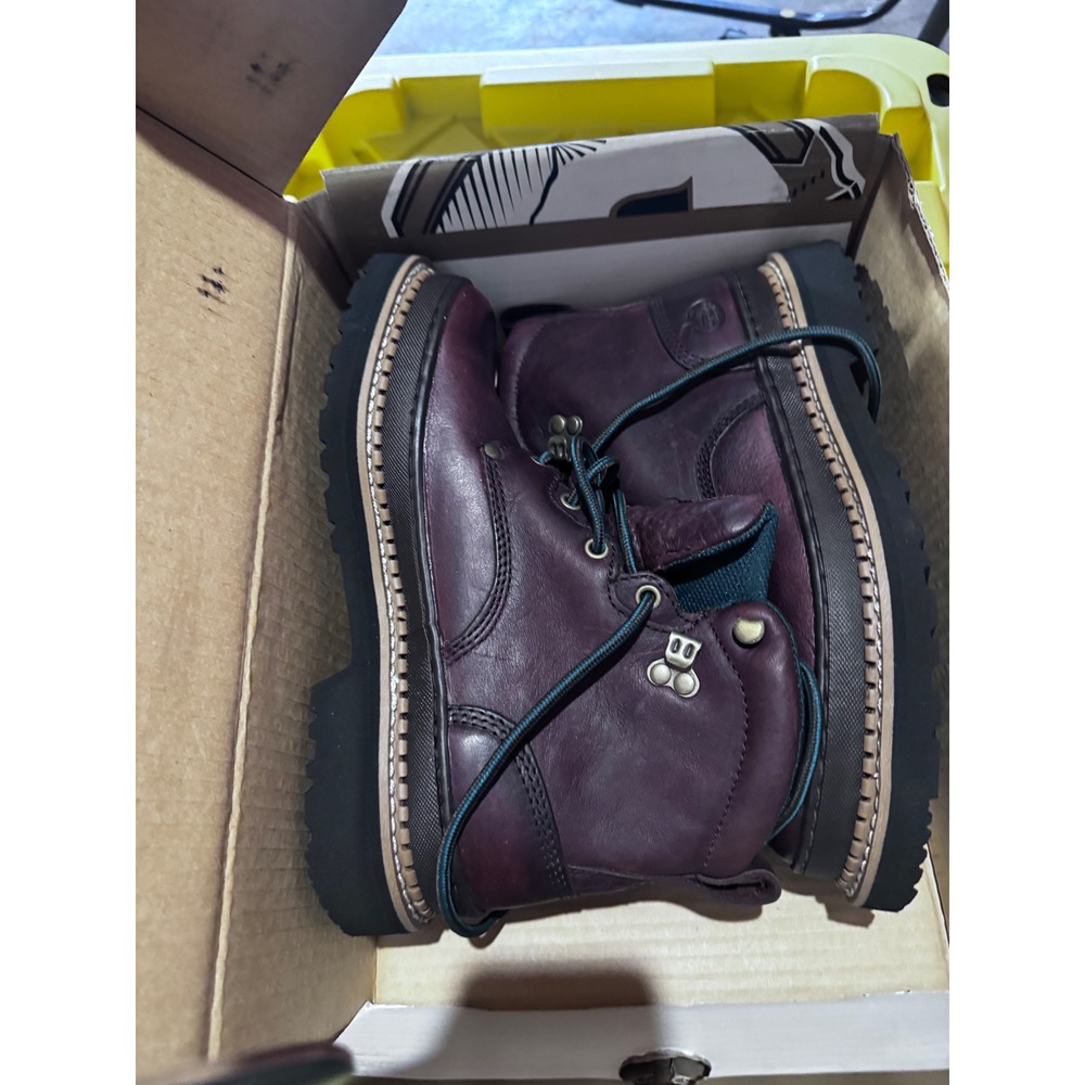 Georgia Giant 6 Inch Plain Toe Work Boots G6274 Chocolate Brown Leather Mens 8 M